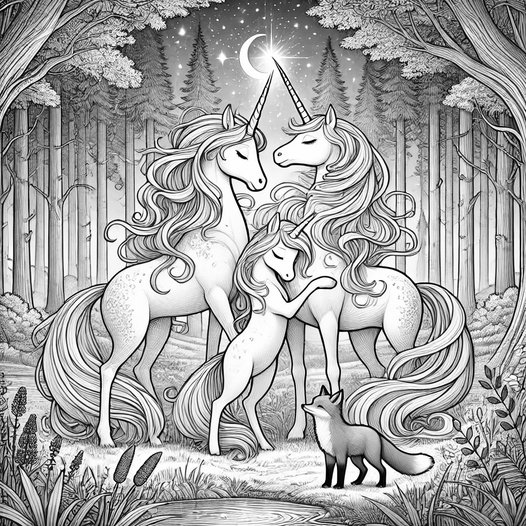 LAS AVENTURAS DE LA PEQUEÑA LUNA EL UNICORNIO - ¡Volumen 2 e imágenes para colorear!