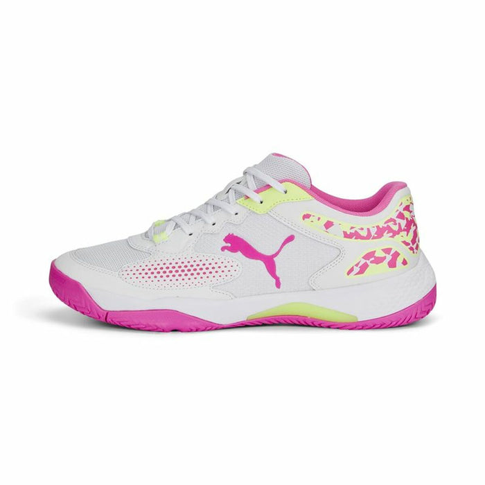 Padel-Sportschuhe für Erwachsene Puma Solarcourt RCT Weiß Rosa