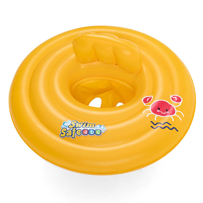 Bestway Aufblasbarer Schwimmer 3 Ringe Sitz Baby 76x76 cm 1 bis 2 Jahre Garten, Pool, Strand 32050