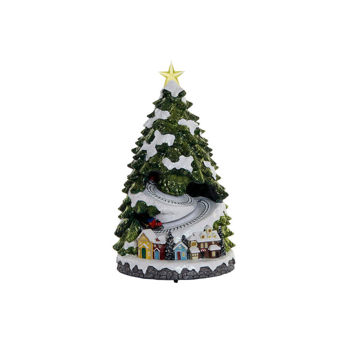 Weihnachtsbaum DKD Home Decor Beweglichen LED Leicht Musikalisch Bunt Harz 23 x 23 x 42 cm (3 Stück)