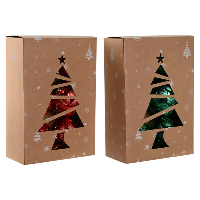 Weihnachtsbaumkugeln Home ESPRIT Rot grün PVC 20 x 10 x 30 cm (2 Stück)