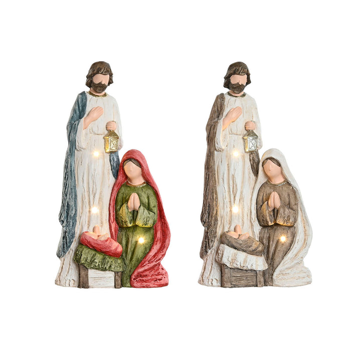 Christmas nativity set Home ESPRIT Green Grey Magnesium 22,5 x 12 x 44 cm (2 Units)