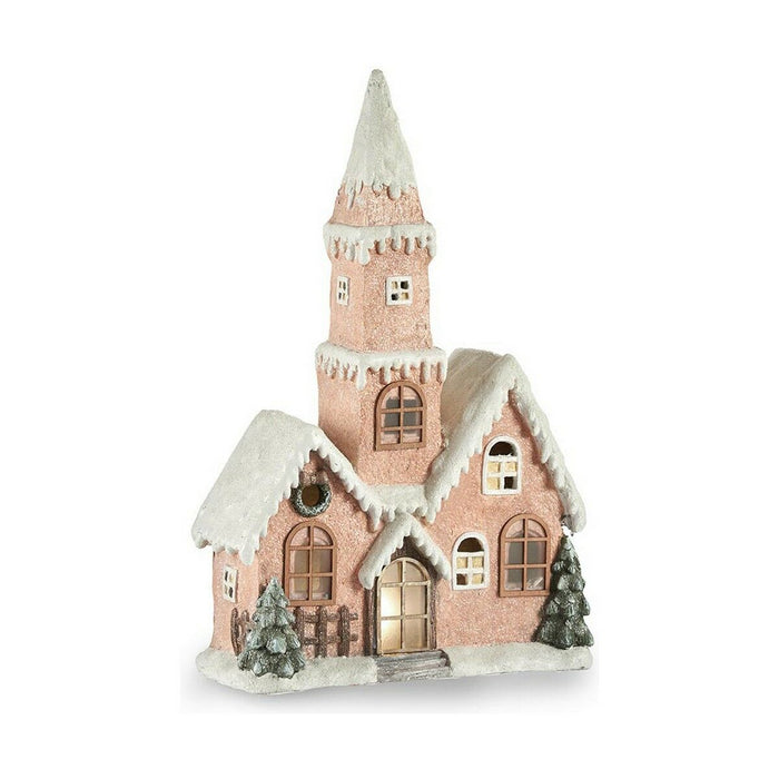 Deko-Figur Haus Weihnachten LED Leicht Rosa Weiß Braun grün Magnesium 21 x 77 x 48 cm