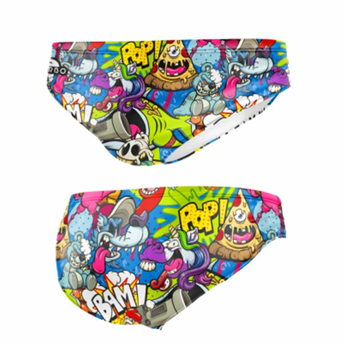 Herren-Slip Turbo Waterpolo Turbo Loki Comic Blau Bunt