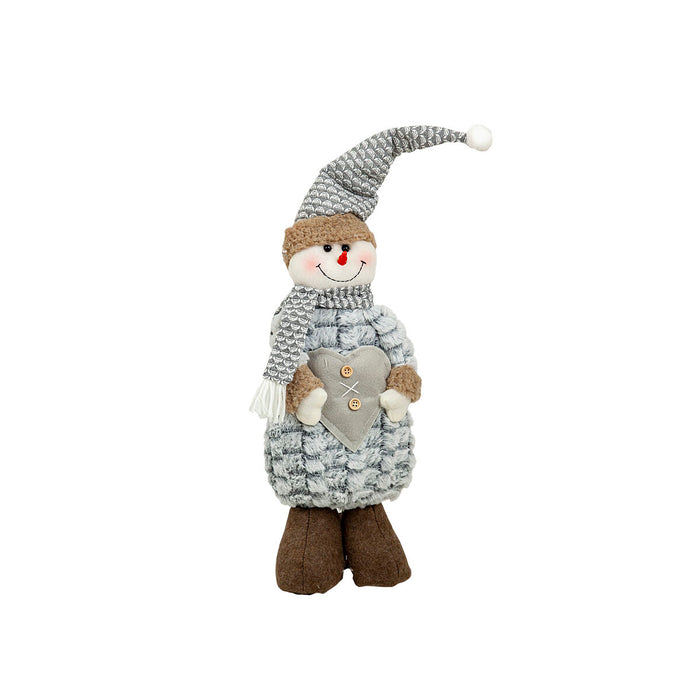 Figur Romimex Grau Polyester 20 x 56 x 10 cm Schneemann