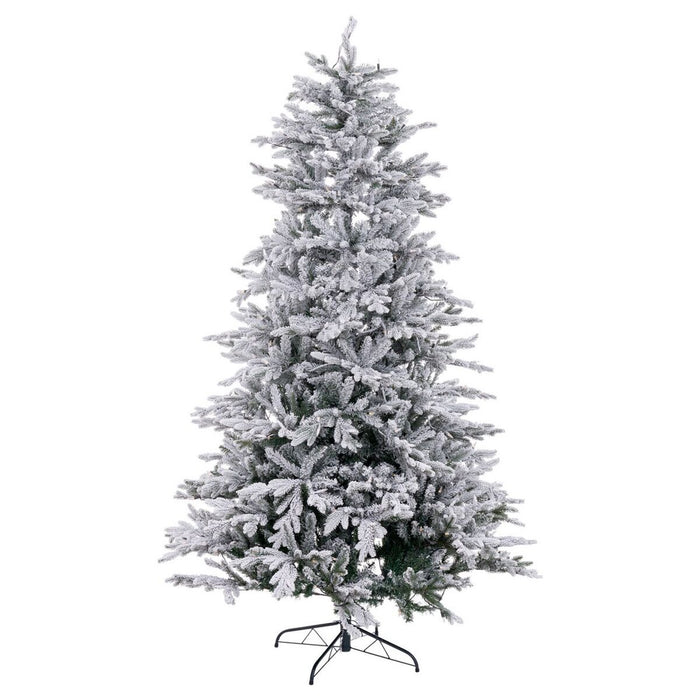 Christmas Tree White Green PVC Metal Polyethylene 120 X 120 X 240 CM