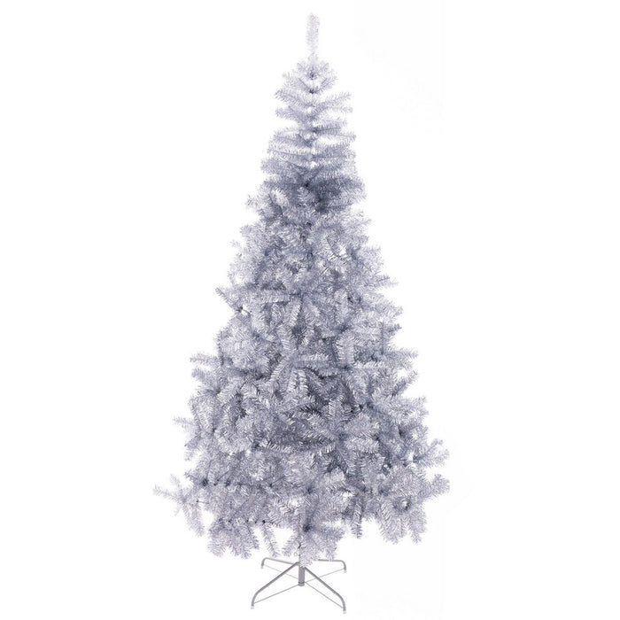 Weihnachtsbaum Silberfarben Metall Kunststoff 120 X 120 X 240 CM