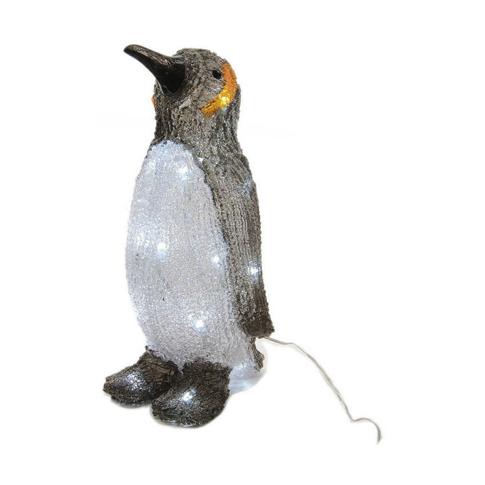 Christmas bauble Lumineo Penguin White (17 x 16 x 33 cm)