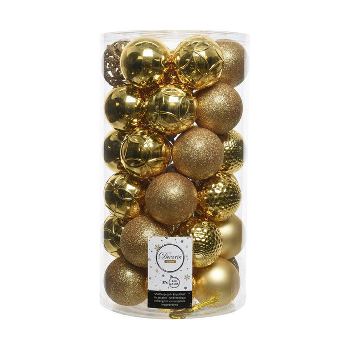 Weihnachtsbaumkugeln Decoris 37 Stücke Gold Ø 6 cm