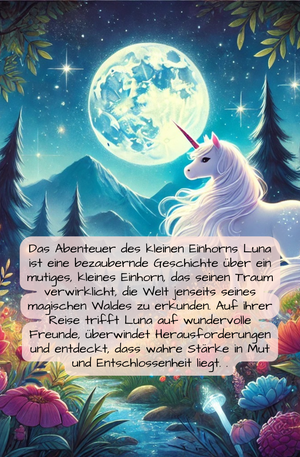 DIE ABENTEUER DES KLEINEN EINHORNS LUNA -BAND 1  & Ausmalbilder