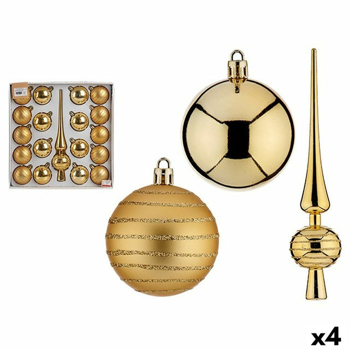 Weihnachtsdekoration Set Gold PVC (4 Stück)