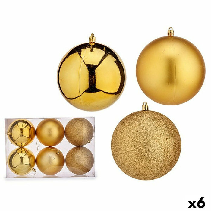 Weihnachtskugeln-Set Gold PVC Ø 12 cm (6 Stück)