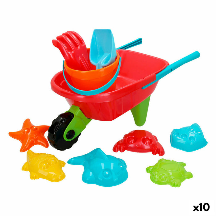 Strandspielzeuge-Set Colorbaby Wagen Polypropylen (10 Stück)