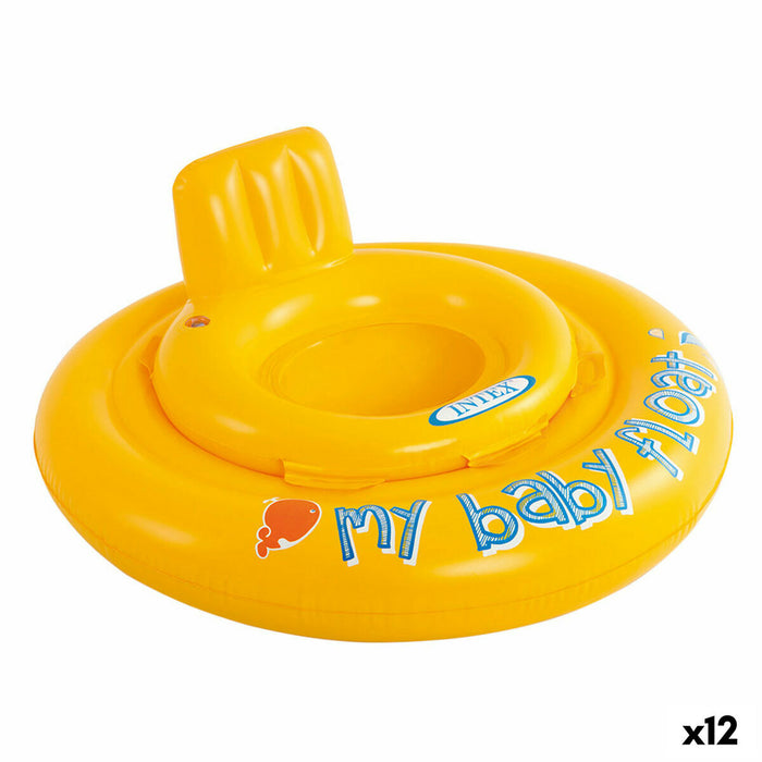 Baby-Schwimmer Intex Gelb 70 x 25 x 70 cm (12 Stück)