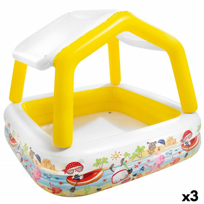 Aufblasbares Planschbecken für Kinder Intex Markise 295 L 157 x 122 x 157 cm (3 Stück)